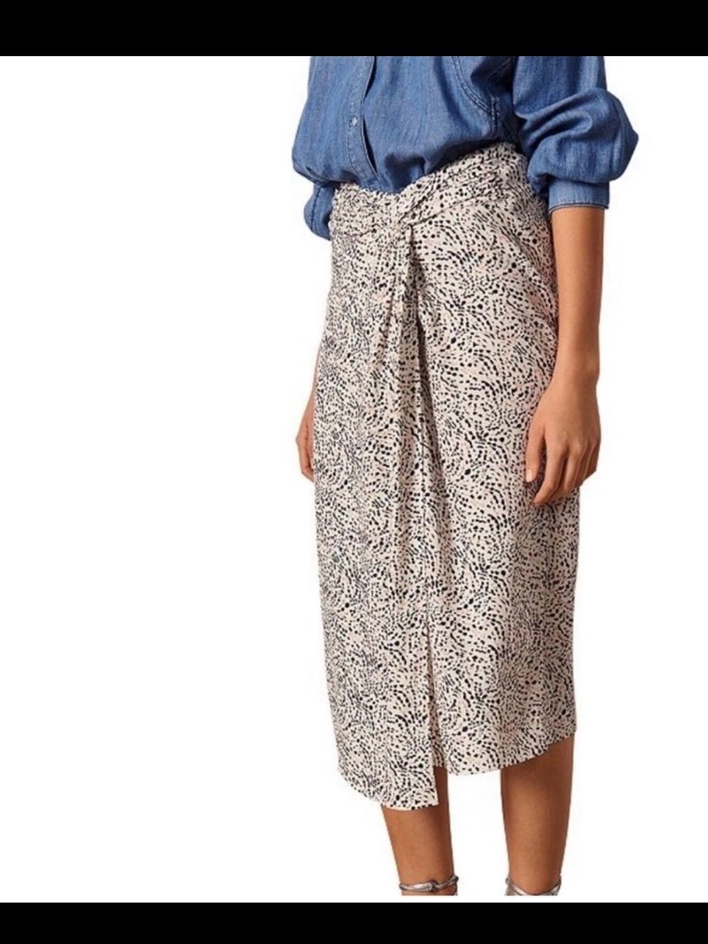 Ba&sh Icami Skirt Faux Wrap Size Large